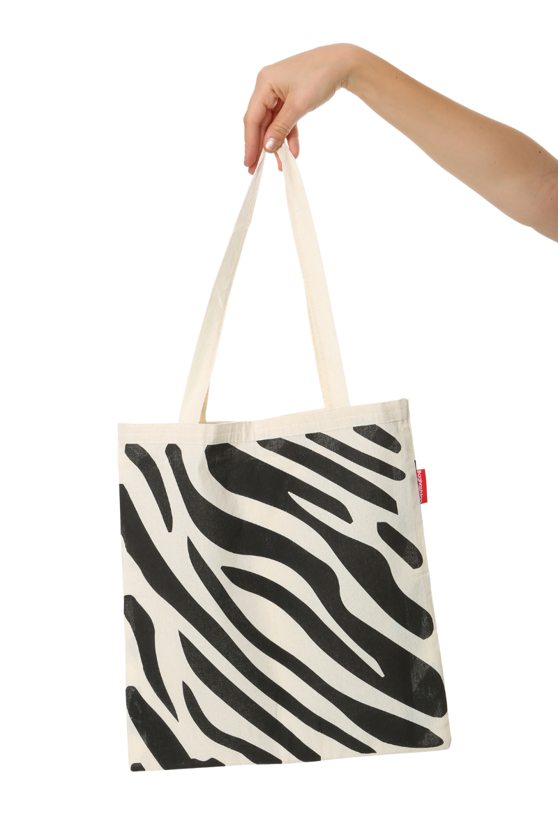 Zebra Desenli Bez Çanta