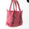 Baghashtag Pembe Mini Su Geçirmez Kulp Yazılı Tote Çanta - Görsel 5