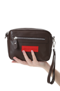Baghashtag Koyu Kahve Minik Unisex 3 Gözlü Deri Çanta