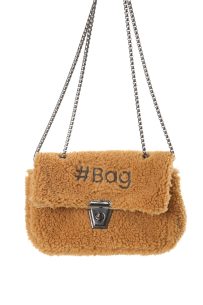 Baghashtag Krem Siyah Mini Peluş Çanta