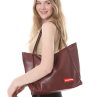 Baghashtag Bordo Soft Deri Fermuarlı Çanta - Görsel 14