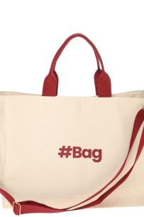 Baghashtag #BagSeries Bordo Kanvas Tote Çanta