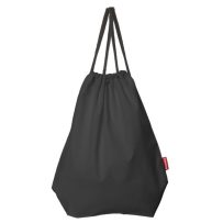 Baghashtag Baskısız Büzgülü Siyah Sırt Bez Çanta