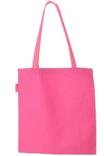 Baghashtag Baskısız Pembe Bez Çanta