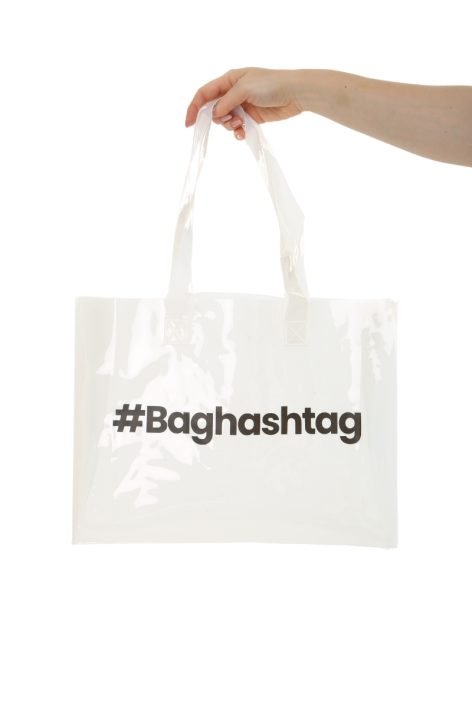Baghashtag Beyaz Şeffaf Plaj Çantası - Görsel 7