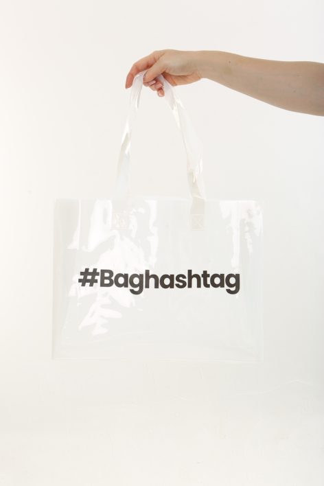 Baghashtag Beyaz Şeffaf Plaj Çantası - Görsel 8