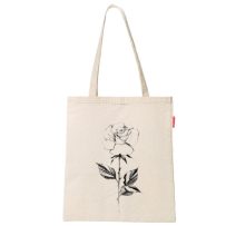 Baghashtag Bez Çanta Tek Gül Baskılı