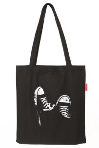 Baghashtag Converse Baskılı  Siyah Bez Çanta