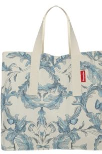 Baghashtag Krem Çiçek Baskılı Gabardin Bez Çanta
