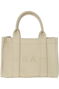 Baghashtag Krem Deri Mini Tote Çanta