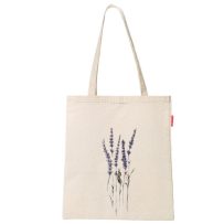 Baghashtag Mor Statis Çiçeği Baskılı Bez Çanta