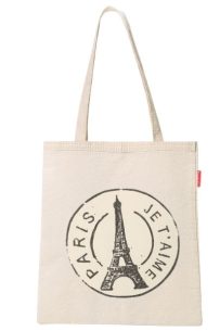 Baghashtag Paris Baskılı Bez Çanta