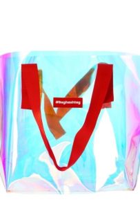 Baghashtag Şeffaf Hologram Büyük Boy Beach Plaj Çantası