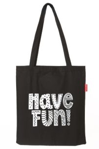 Baghashtag Siyah Bez Çanta Have Fun Baskılı