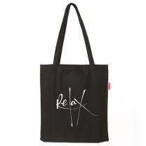 Baghashtag Siyah Bez Çanta Relax Baskılı
