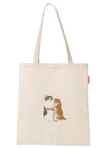 Baghashtag Terzi Kedi Baskılı Bez Çanta