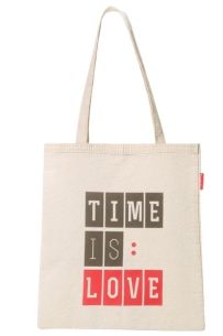 Baghashtag Time is Love Baskılı Bez Çanta