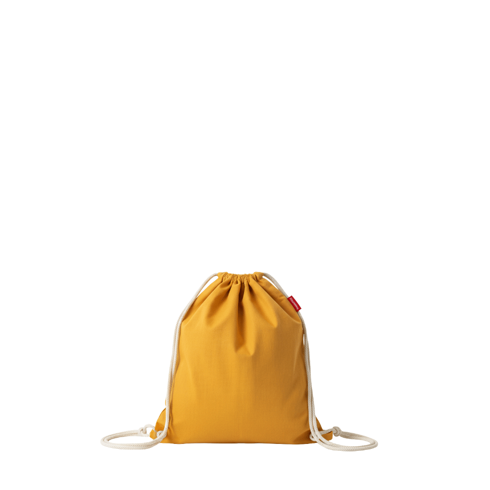 Baghashtag Baskısız Büzgülü Sarı Mini Sırt Bez Çanta