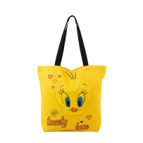 Baghashtag Sevimli Civciv Baskılı Sarı Bez Çanta