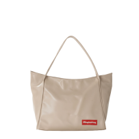 Baghashtag Bej Soft Deri Fermuarlı Çanta