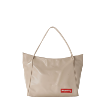 Baghashtag Bej Soft Deri Fermuarlı Çanta