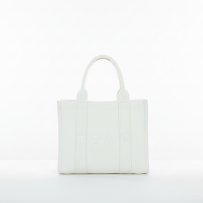 Baghashtag Beyaz Deri Mini Tote Çanta