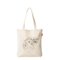 Baghashtag Bez Çanta Çiçek Saçlı Kız Baskılı