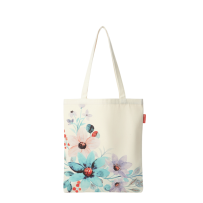 Baghashtag Canlı Çiçekler Baskılı Bez Çanta