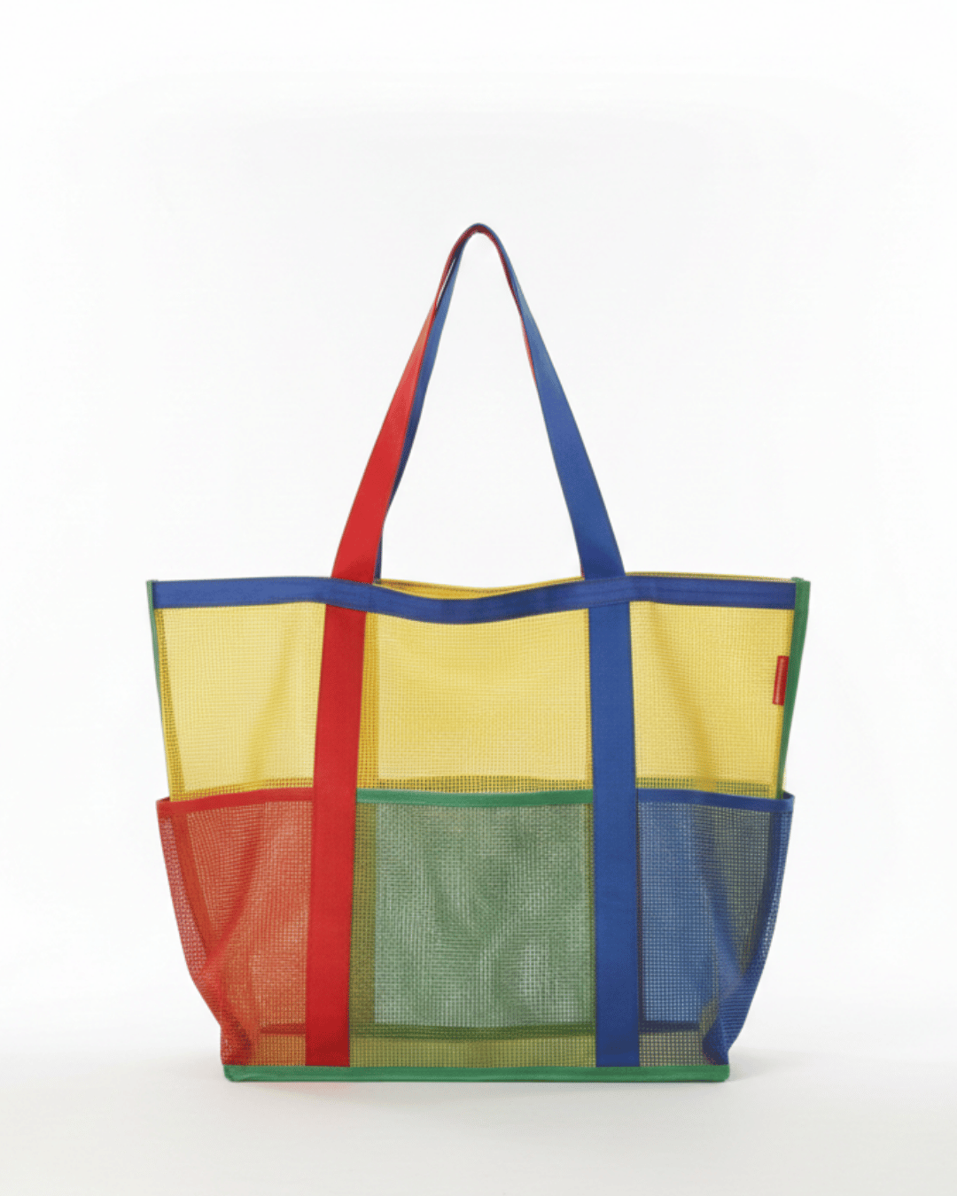 Baghashtag Color Pop 96 Limited Edition: 6 Cepli Çok Renkli File Plaj Çantası - Görsel 3