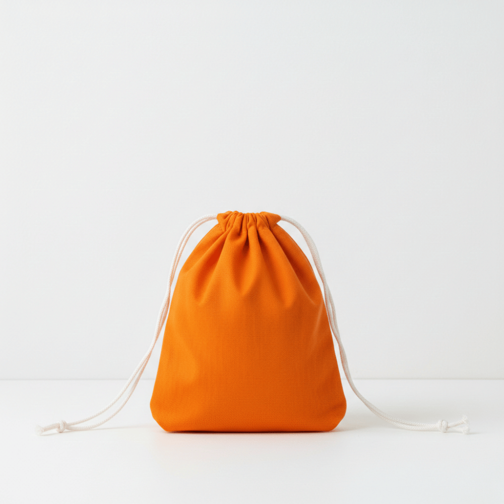 Baghashtag Turuncu Bez Kese 15 cm x 20 cm - Görsel 2