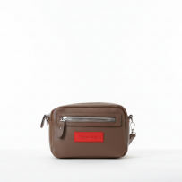 Baghashtag Kahverengi Minik Unisex 3 Gözlü Deri Çanta