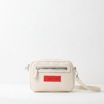 Baghashtag Krem Minik Unisex 3 Gözlü Deri Çanta