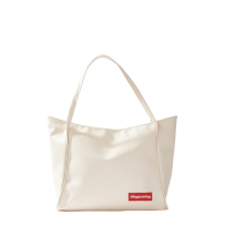 Baghashtag Krem Soft Deri Fermuarlı Çanta