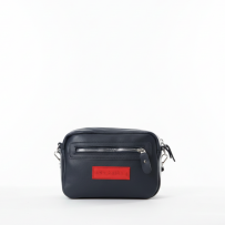 Baghashtag Lacivert Minik Unisex 3 Gözlü Deri Çanta