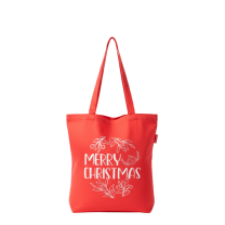 Baghashtag Merry Christmas Baskılı Kırmızı Bez Çanta