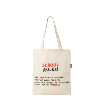 Baghashtag Okul Kuralları Baskılı Bez Çanta