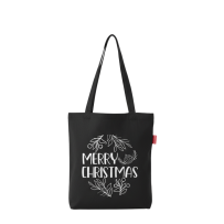 Baghashtag Siyah Bez Çanta Merry Christmas Baskılı