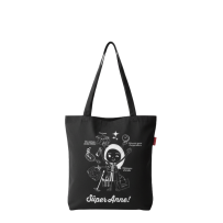 Baghashtag Siyah Bez Çanta Süper Anne Baskılı