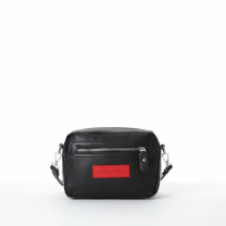 Baghashtag Siyah Minik Unisex 3 Gözlü Deri Çanta