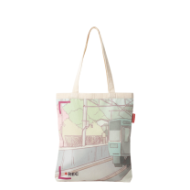 Baghashtag Tren İstasyonu Baskılı Bez Çanta