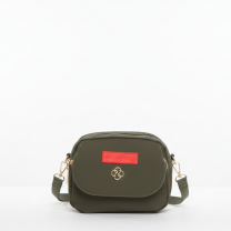 Baghashtag Yeşil Kapaklı Su Geçirmez 3 Gözlü Deri Çanta