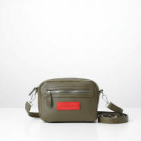 Baghashtag Yeşil Minik Unisex 3 Gözlü Deri Çanta