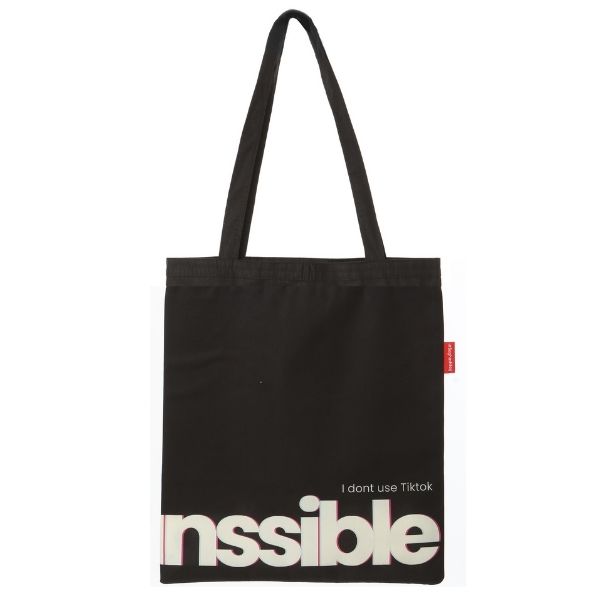 Baghashtag İmpossible Baskılı Bez Çanta - Görsel 6
