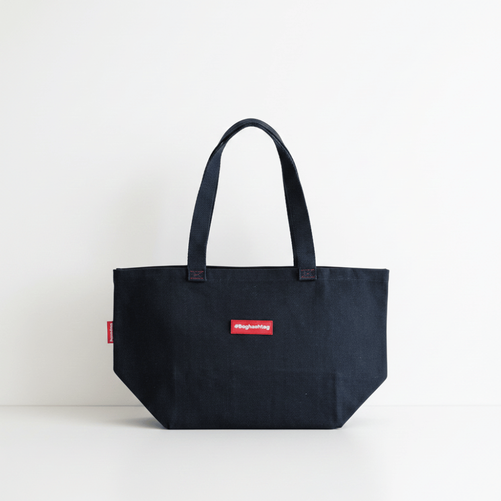 Baghashtag Siyah Gabardin Tote Çanta - Görsel 6