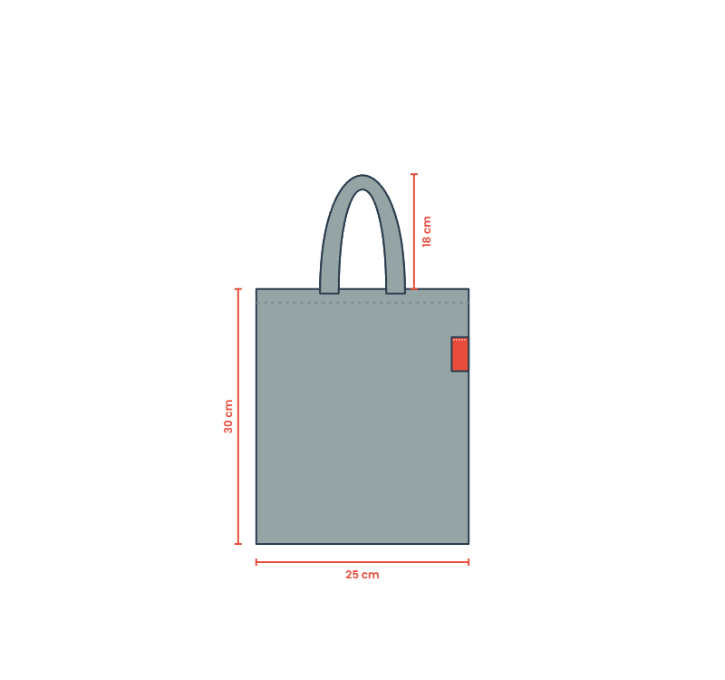 Baghashtag Mini Gri Bez Çanta - Görsel 2