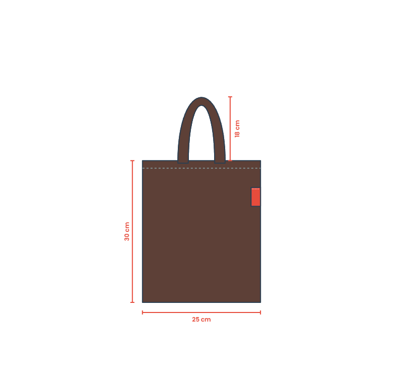 Baghashtag Mini Kahverengi Bez Çanta - Görsel 2