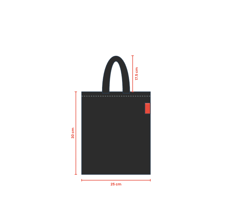 Baghashtag Mini Siyah Bez Çanta - Görsel 2