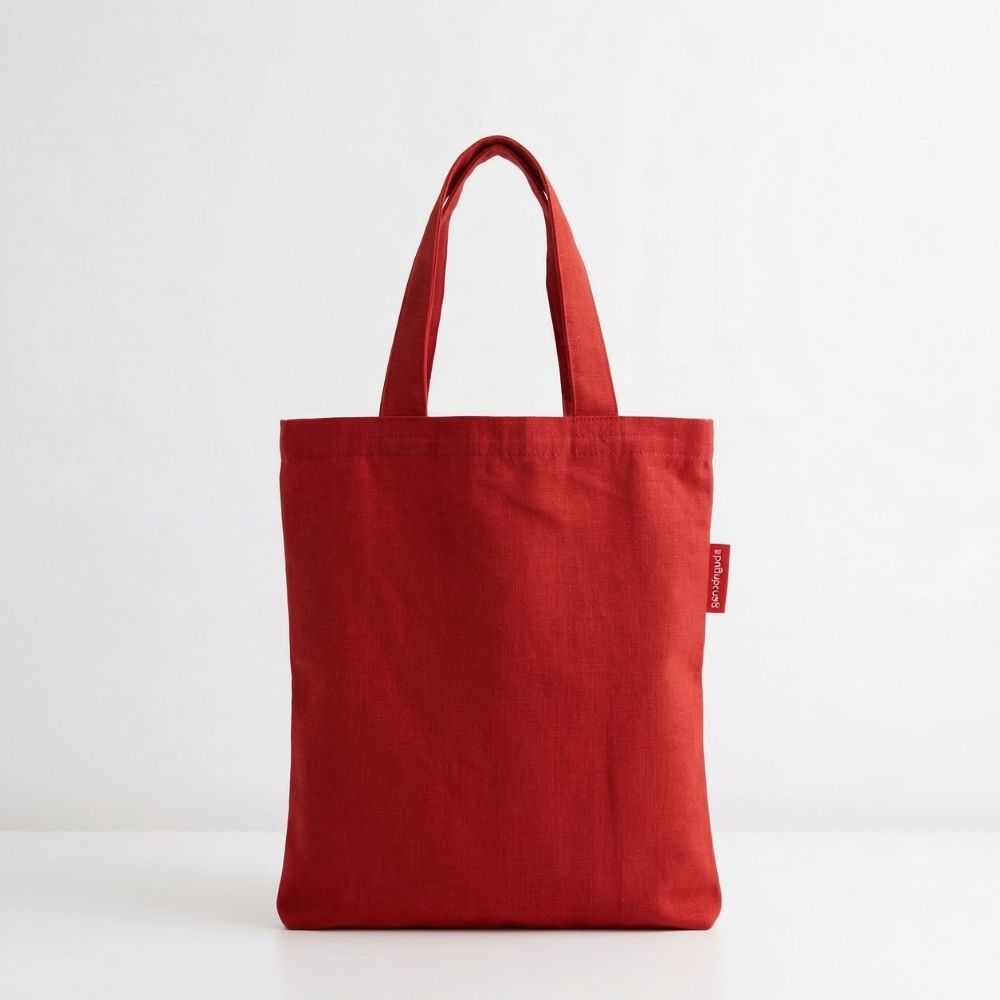 Baghashtag Mini Kırmızı Bez Çanta - Görsel 2