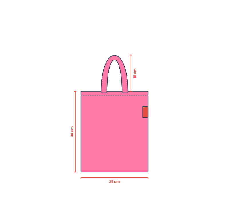 Baghashtag Mini Pembe Bez Çanta - Görsel 2