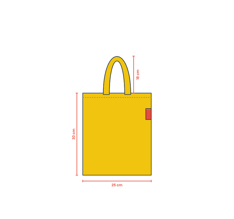 Baghashtag Mini Sarı Bez Çanta - Görsel 2